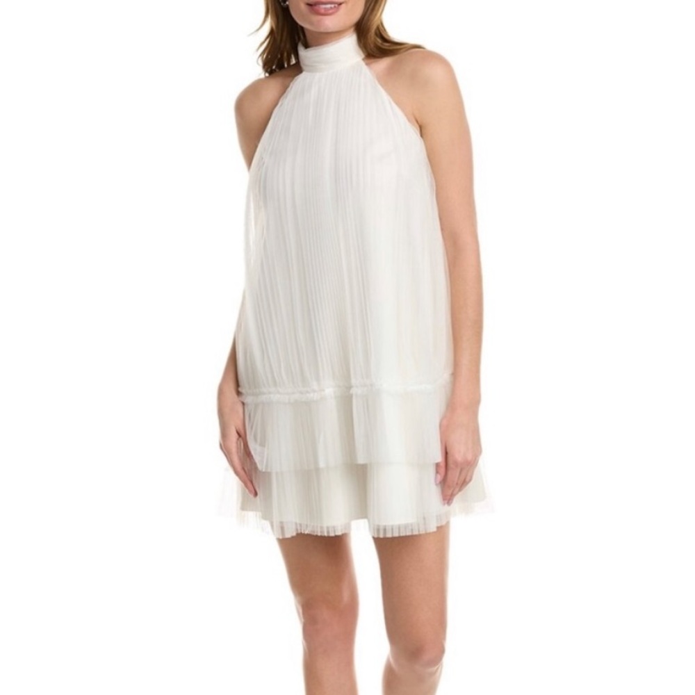 Monique Lhuillier Tulle Halter Dress